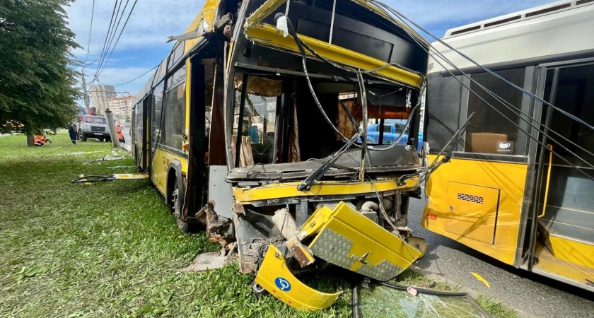 Два пассажирских автобуса попали в ДТП в центре Ижевска
