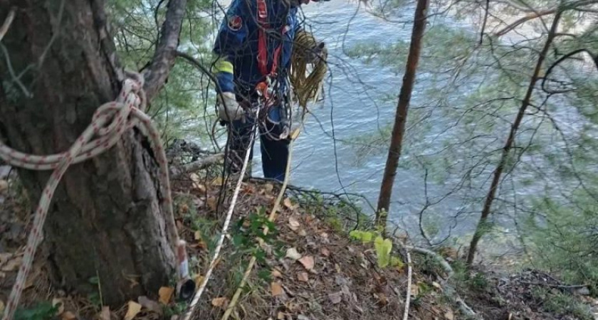 В Воткинском районе спасатели помогли мужчине, застрявшему на отвесном склоне