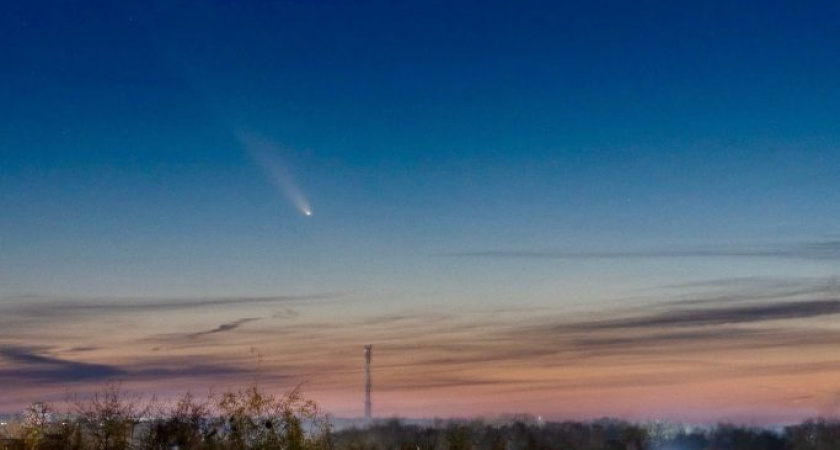 Жители Удмуртии делятся снимками кометы Цзыцзиньшань