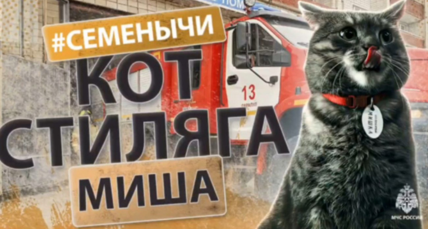 В пожарно-спасательной части Сарапула есть свой пушистый талисман