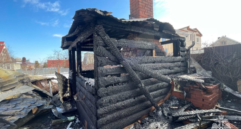 В Удмуртии произошел пожар в бане