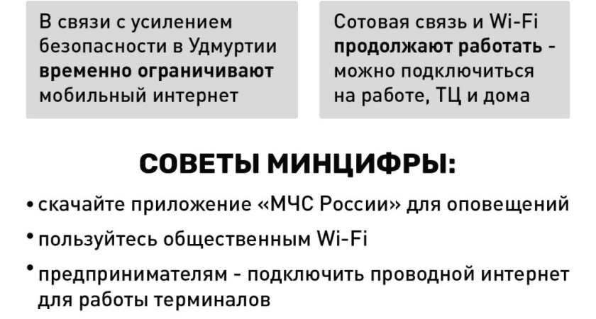 В Удмуртии временно ограничат работу мобильного интернета