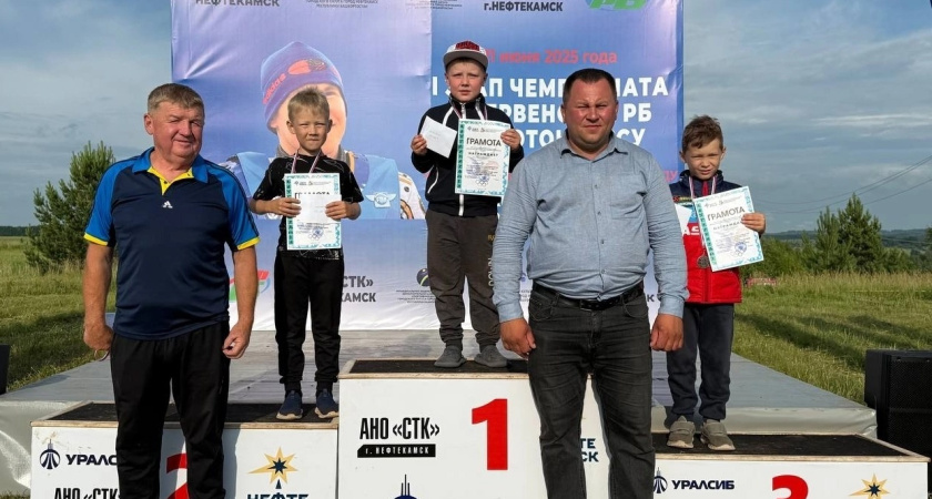 Юные мотогонщики Глазова выступили на чемпионате в Башкортостане