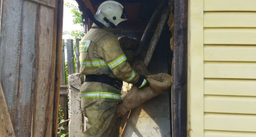 В Удмуртии подготовка ямы для хранения запасов закончилась пожаром