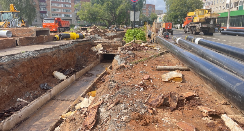 Ремонты теплосетей в Глазове подходят к концу