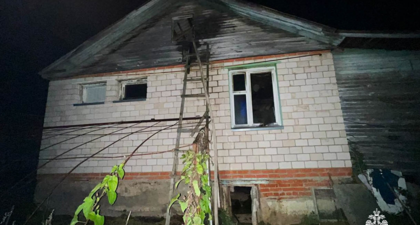 Отец и сын пострадали на пожаре в Удмуртии