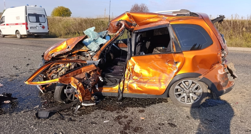 Серьезная авария произошла в Воткинском районе с участием 4 автомобилей