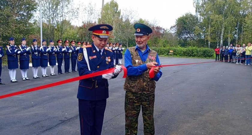 В Кожильской школе Балезинского района появилась современная площадка для строевой подготовки