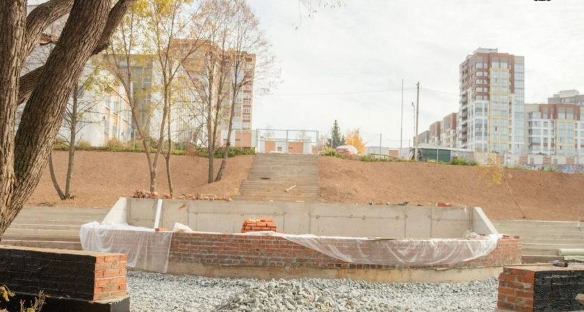 В Ижевске продолжают благоустраивать набережную