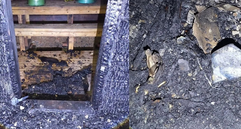 В Удмуртии зола в предбаннике привела к возгоранию