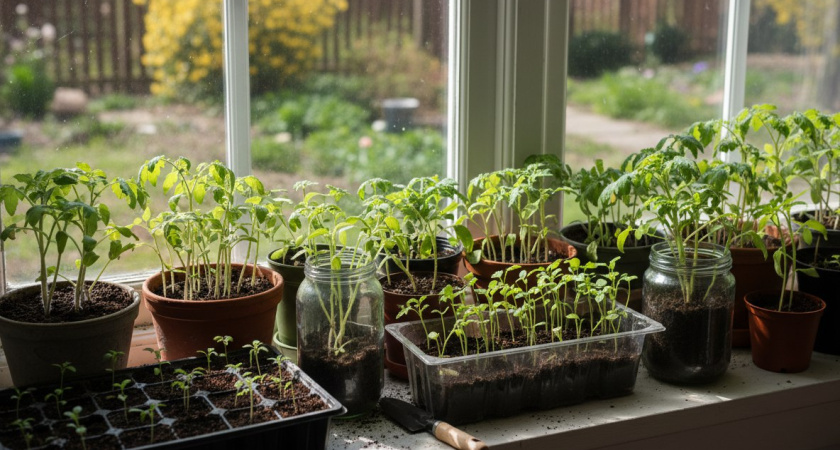 Дроблю таблетку в воду и поливаю - вся рассада прет щеткой: вытянутые сеянцы в прошлом - фитолампа не нужна