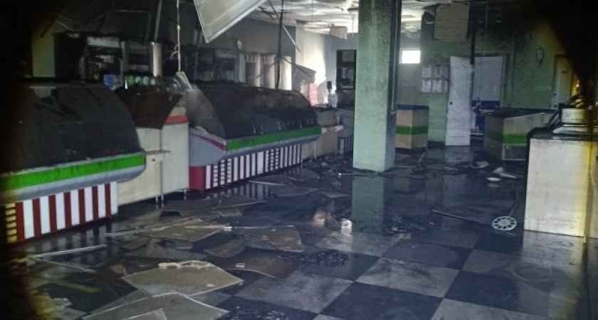 В торговом центре в Удмуртии потушили пожар