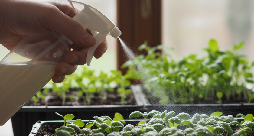 Зачем моя бабушка опрыскивает каждый год рассаду молоком - делюсь ее хитростью