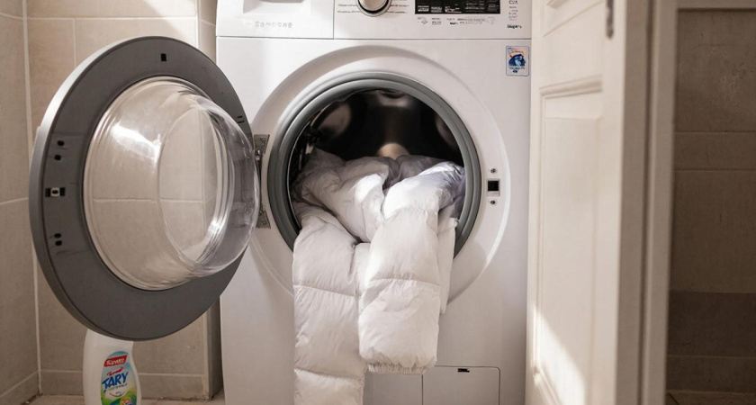 Муж постирал засаленный пуховик с Фейри в стиральной машине: показываю, что стало с курткой и стиралкой
