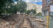 В Глазове продолжаются работы по замене теплового ввода к домам по ул. К. Маркса 10 и 12
