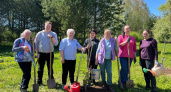 Педагоги Парзинской школы имени Т. Барамзиной высадили яблони на территории школы