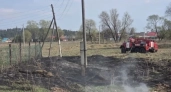 В Удмуртии пожарные ликвидировали крупное возгорание травы