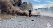 В Удмуртии спасатели ликвидировали возгорание на хлебозаводе