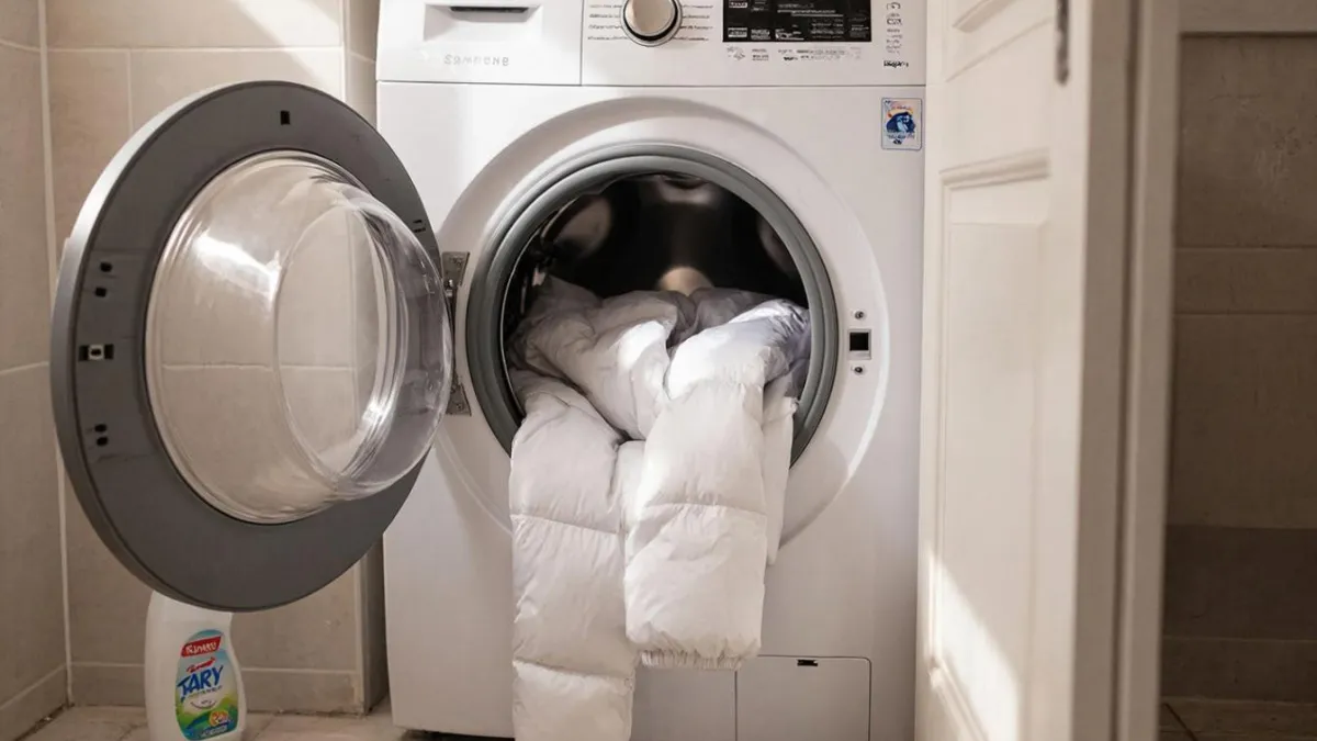 Муж постирал засаленный пуховик с Фейри в стиральной машине: показываю, что стало с курткой и стиралкой