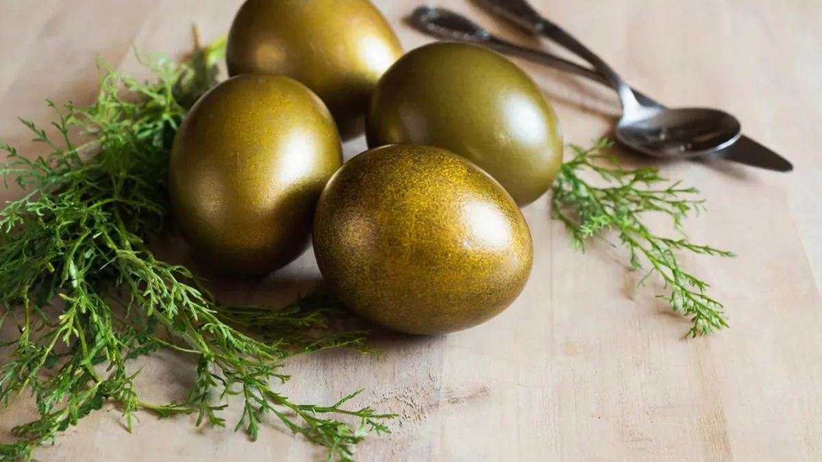 Самые модные яйца на Пасху - хит сезона-2026: оливковые в золоте