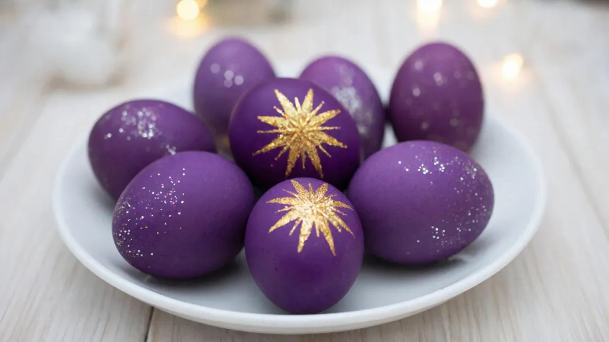 Как получить благородно-лиловые пасхальные яйца: всего 1 ингредиент с кухни, 10 минут - и никакой химии