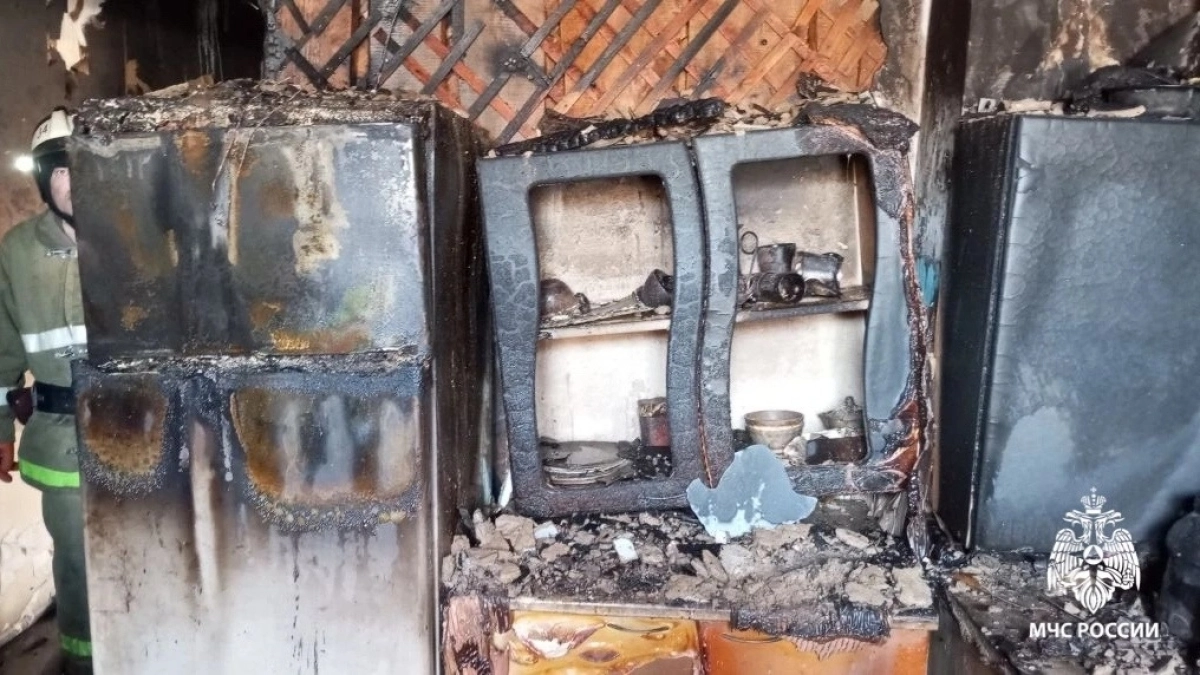 В Удмуртии при пожаре в жилом доме пострадал мужчина