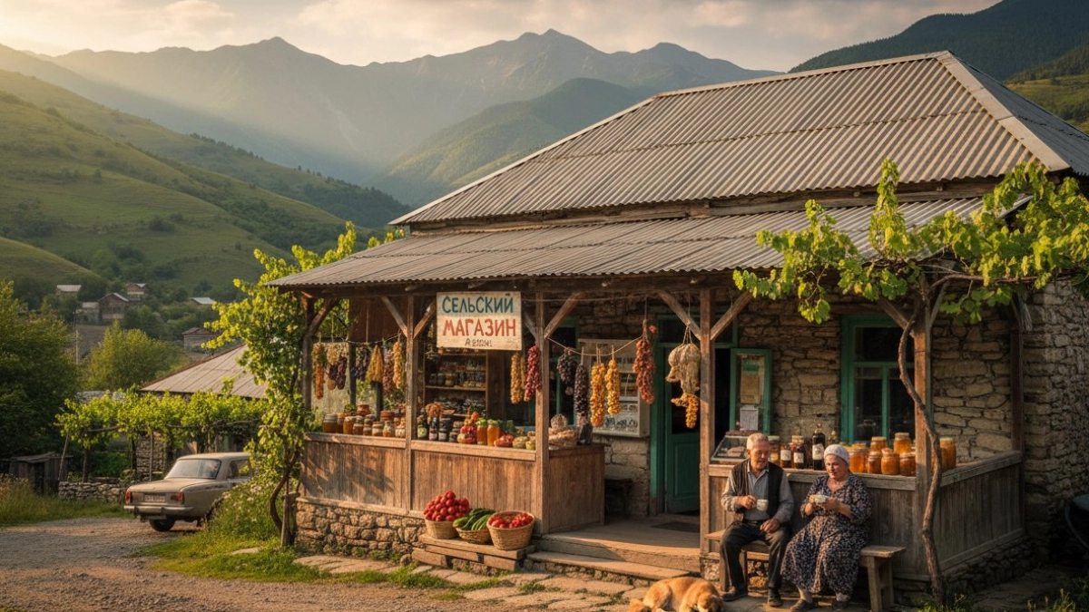 Зашли купить продукты в сельский магазин Абхазии и были поражены: показываю цены и что продают