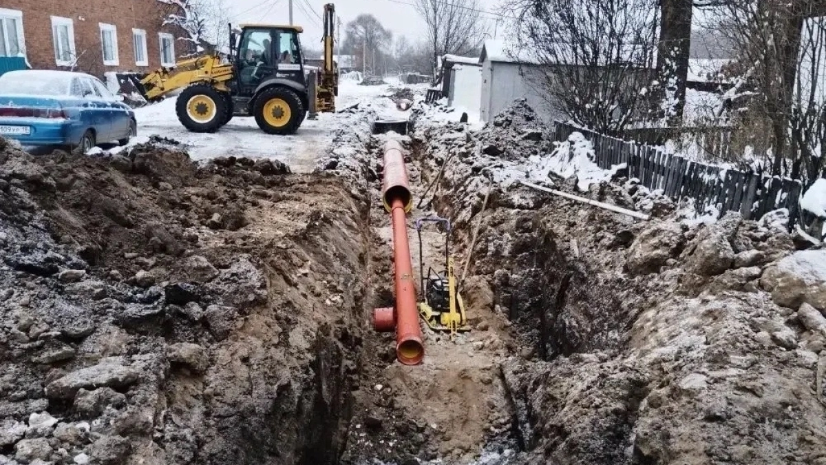 В Удмуртии продолжается строительство канализационно-насосной станции