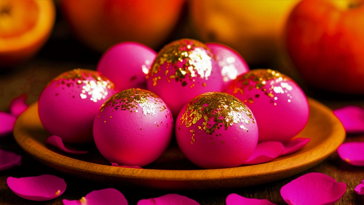 Крашу яйца "Сапфиры" на Пасху по-особому — кухня и руки чистые, а результат космос: не свекла, не каркаде