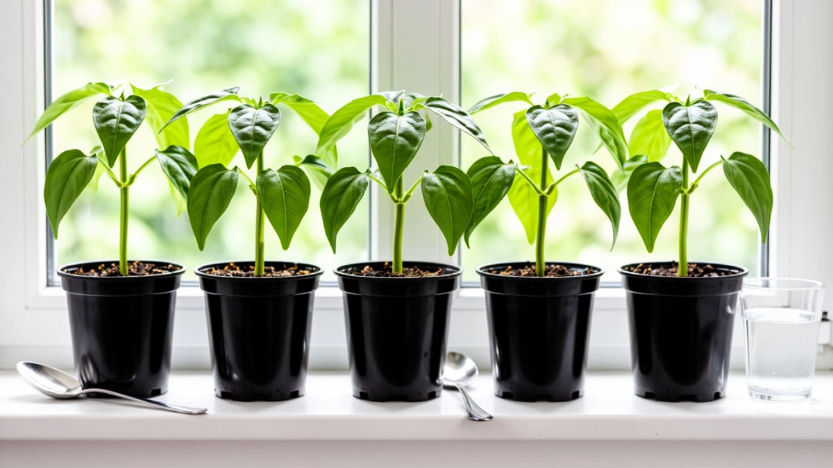 Рассада перцев будет крепкой, как молодые дубки благодаря этой невероятной подкормке — всего одна ложка на литр