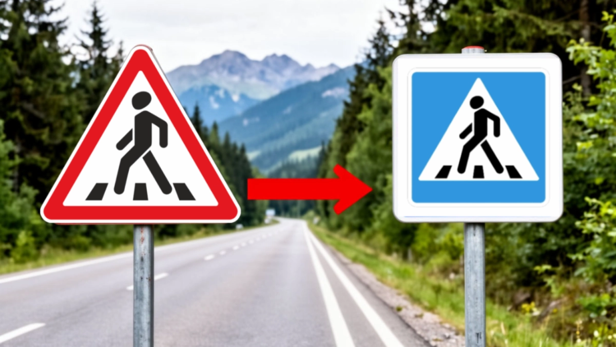 Смотрите внимательно: два знака, а человек на них один и тот же. Какие штрафы грозят тем, кто не различает