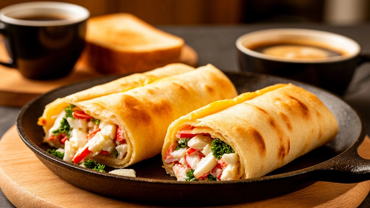 Беру крабовые палочки и лаваш - готовлю чудо-завтрак за 7 минут: муж хватает горячие со сковороды