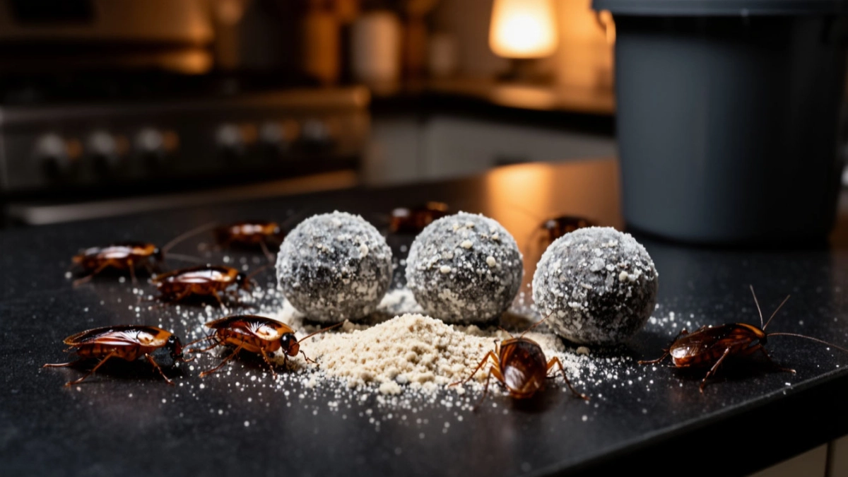 Кидаю 3 шарика у мусорного ведра: истребляю 2000 тараканов за ночь - совет из СССР