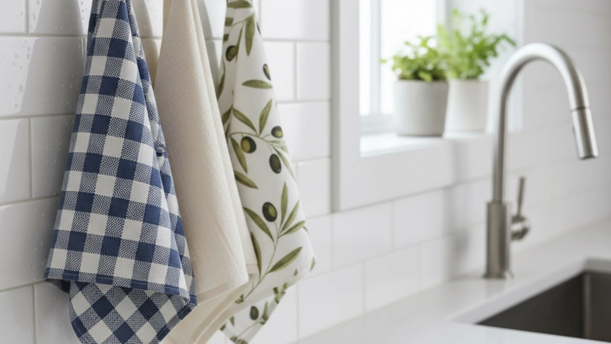 Перестала стирать кухонные полотенца - использую обычный пакет: 5 минут, и они как новые