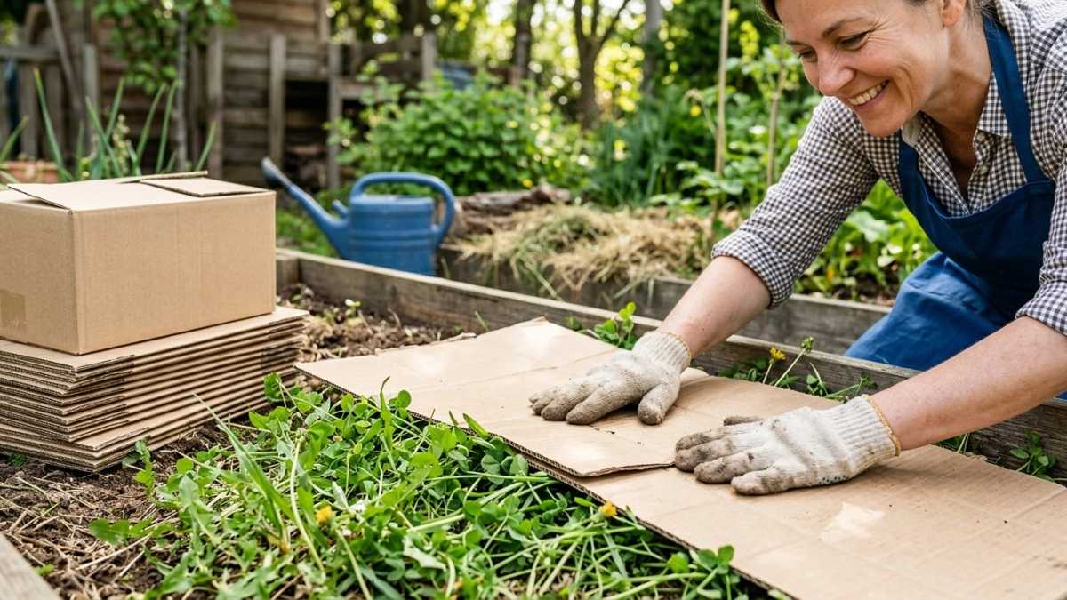 Картон не выбрасываю — везу на дачу: земля теперь нежнее пуха, а сорняки под замком