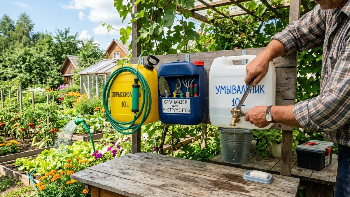 Не выбрасывайте пластиковые канистры — 7 полезных вещей для дачи, которые можно сделать за 10 минут