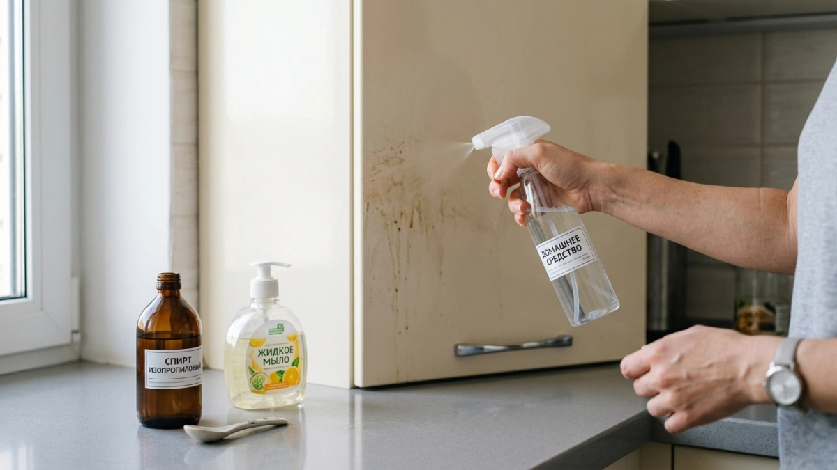 Липкий налет на шкафах удаляется за 5 минут: простой способ вернуть кухне блеск и свежесть без едкой химии