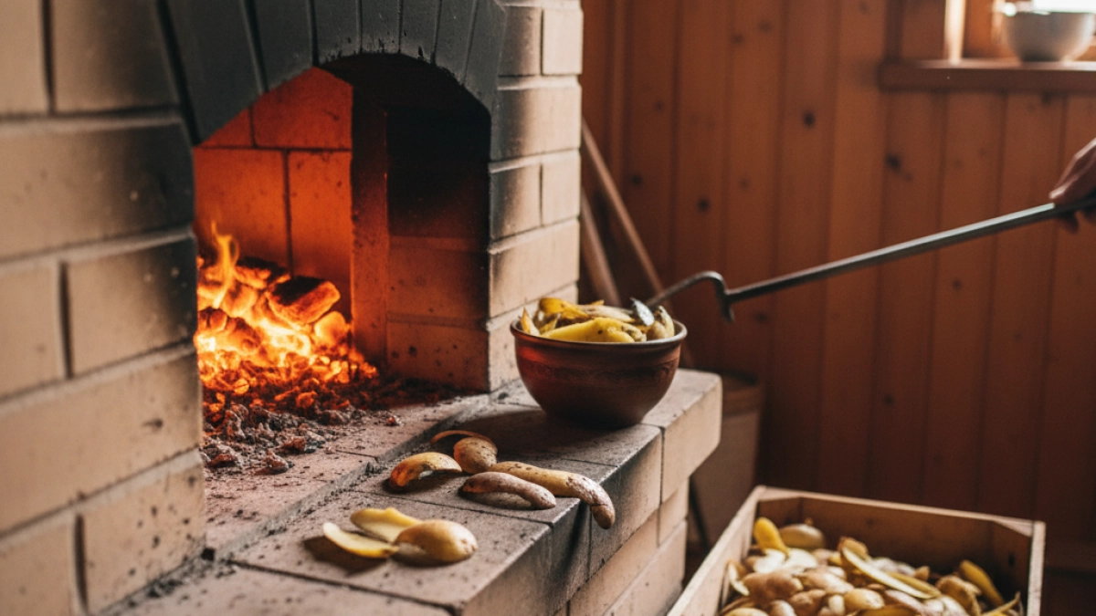 Умные дачники знают про этот лайфхак: зачем сжигать картофельные очистки в печи