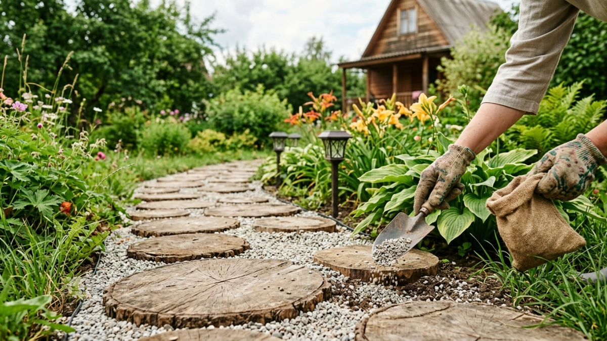 Дачный хлам не выбрасываю: делаю обалденные садовые дорожки на зависть гостям и соседям
