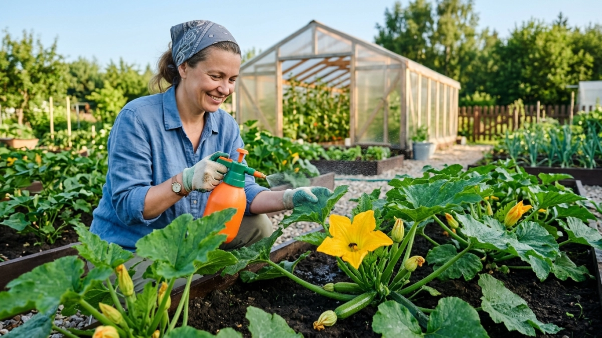 Сыплю 2 г на 10 литров: плоды кабачков больше не гниют, завязей - как песка на пляже