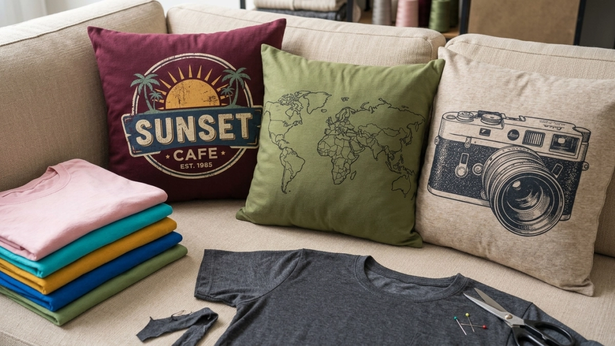 Старые майки никогда не выбрасываю: превращаю их в стильные домашние подушки