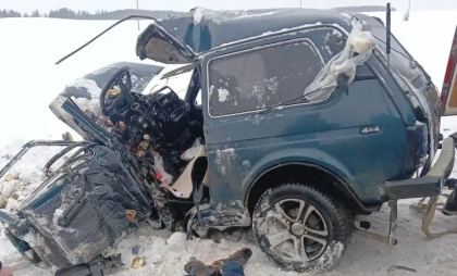 Лобовое столкновение на федеральной трассе в Удмуртии унесло жизни двух людей
